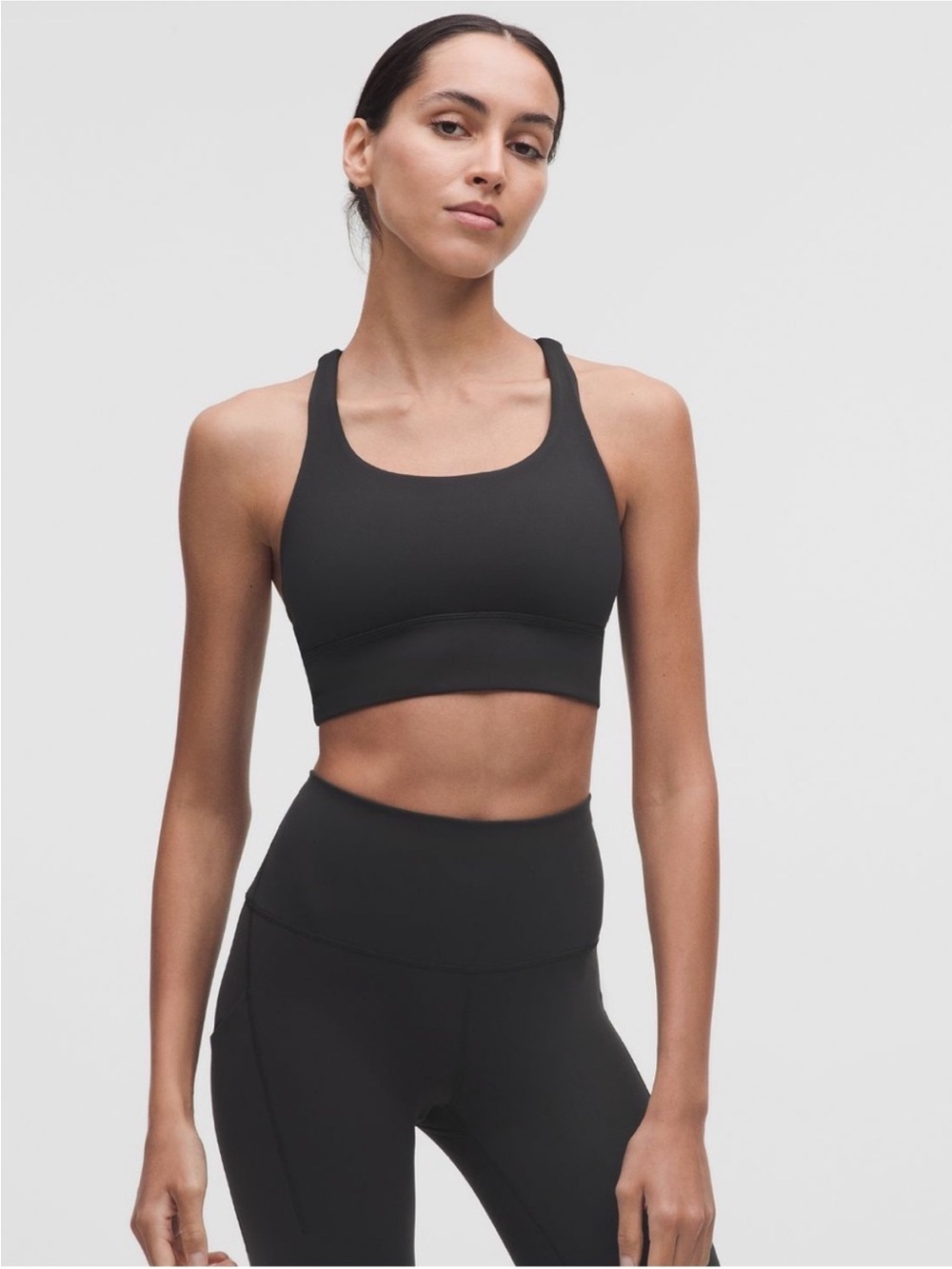 lululemon athletica Black Racerback Sports Bra